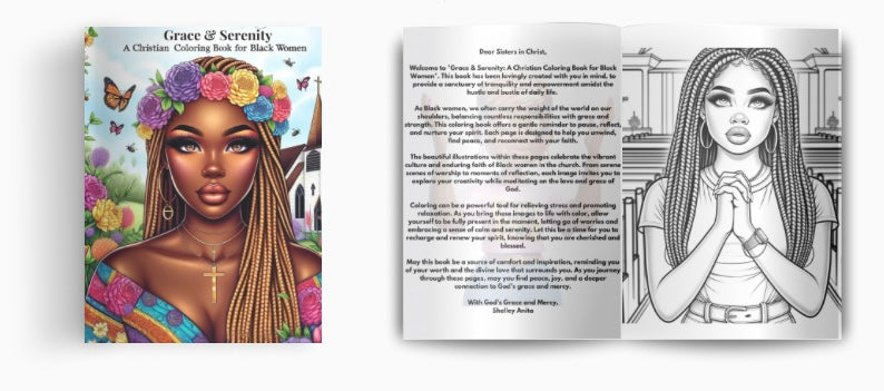 Grace & Serenity: A Christian Coloring Book for Black Women ebook