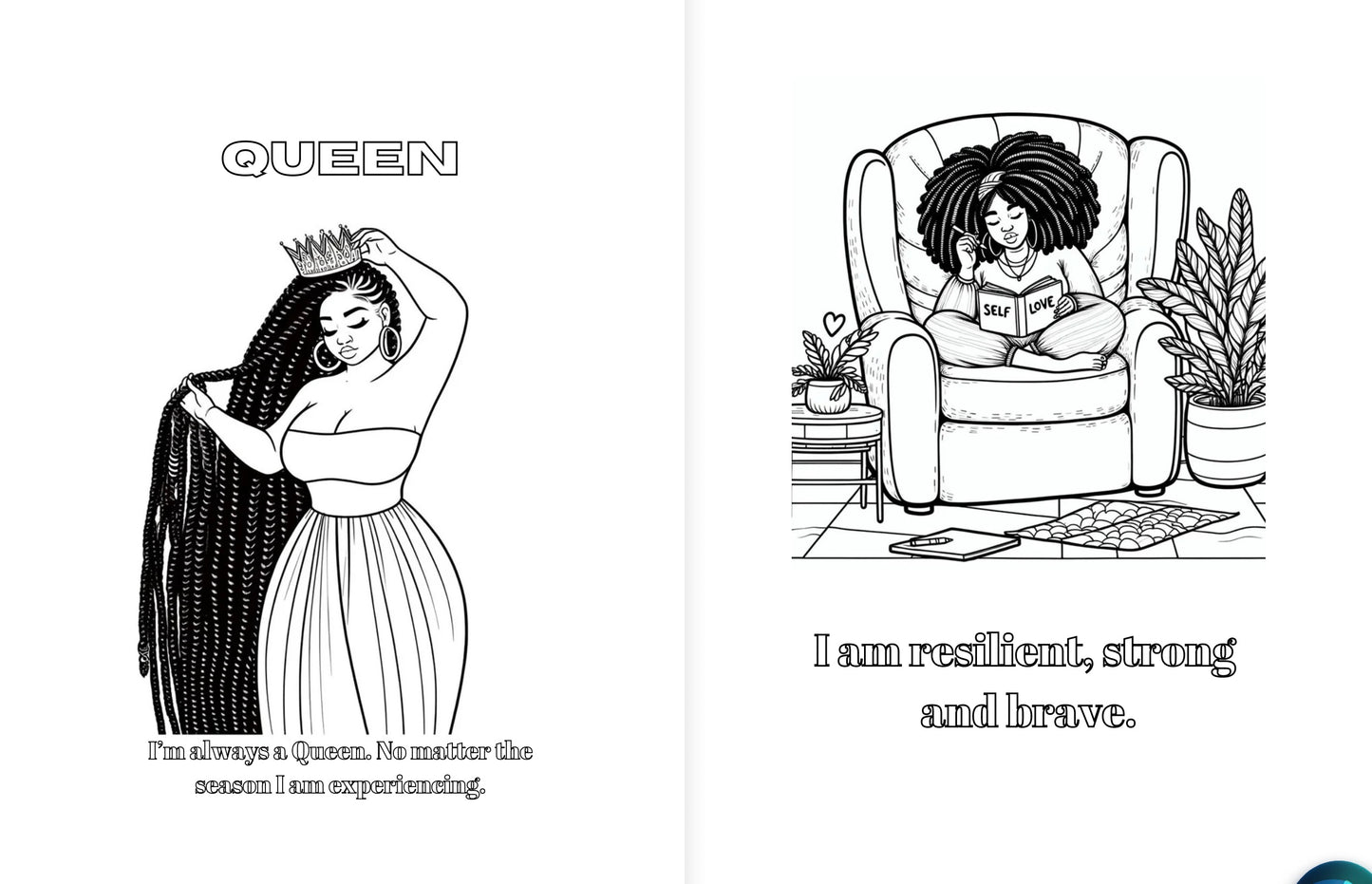 Self Care Coloring Book For Black Women