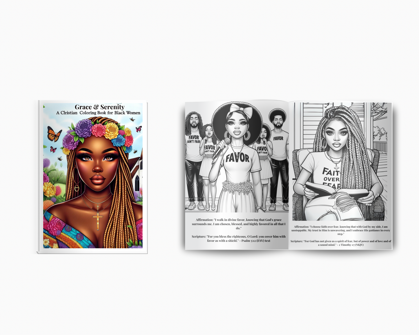 Grace & Serenity: A Christian Coloring Book for Black Women ebook
