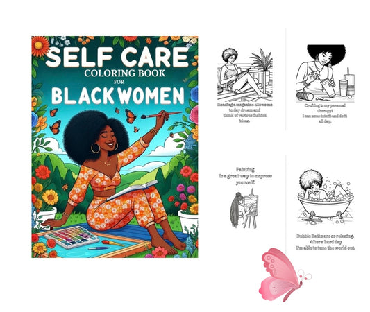 Self Care Coloring Book For Black Women